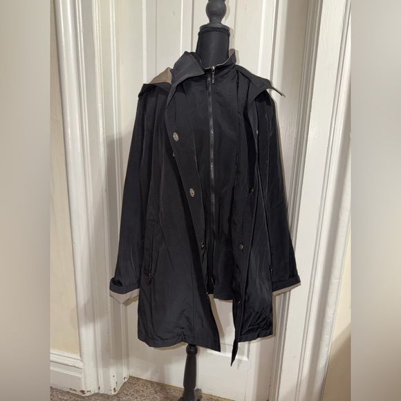 NWT Women’s Fleet Street size 2X Black Hooded Jacket coat plus size